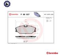 Brake pads P 68 027 BREMBO for RENAULT LAGUNA I Estate MEGANE I Coach LAGUNA I