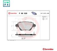 BREMBO P 68 028 Brake pad set