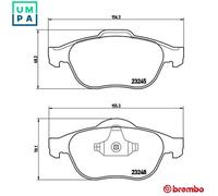 BRAKE PAD SET DISC BRAKE P 68 032 FOR RENAULT LAGUNA/II/Grandtour/Sport/Tourer