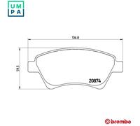 BRAKE PAD SET DISC BRAKE P 68 034 FOR RENAULT SCENIC/GRAND/II MEGANE/Sport 1.5L
