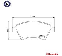 Brake pads P 68 034 BREMBO for RENAULT MEGANE II Sport Tourer KANGOO MEGANE II