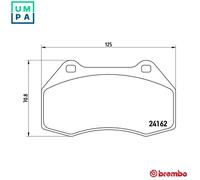 Brembo P68036 Brake Pad Set Front With Anti-Squeak Plate For Renault Clio Megane