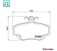 BREMBO P 68 038 Brake pad set