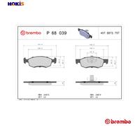 Brembo Brake Pad Set P 68 039 - Front Axle - for Dacia, Renault Logan
