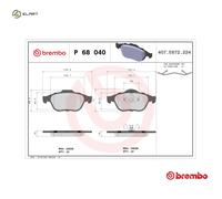 Brembo Brake Pads Front With Anti-Squeak Plate Fits Renault Grand Scénic Scénic