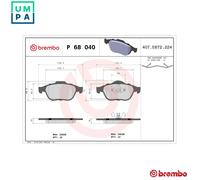 BREMBO P 68 040 Brake pad set