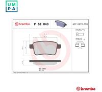 BREMBO P 68 043 Brake pad set