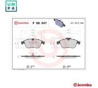 BREMBO P 68 047X Brake pad set
