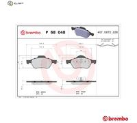 BREMBO P 68 048 Brake pad set