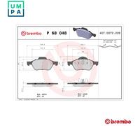 BREMBO P 68 048 Brake pad set