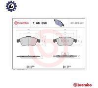Brembo P68050 Front Disc Brake Pad - Set of 4