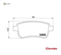 BRAKE PAD SET DISC BRAKE P 68 054 FOR RENAULT SCENIC/III/GRAND FLUENCE MEGANE