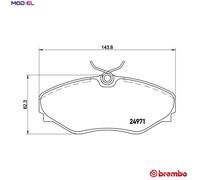 BRAKE PAD SET DISC BRAKE P 68 055 FOR RENAULT ESPACE/III/Mk AVANTIME 2.2L 4cyl
