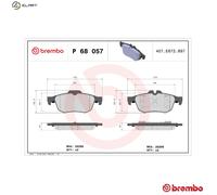 Brembo Brake Pad Set P 68 057 – Disc Brake for Renault Latitude, Talisman