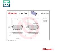 Brembo Brake Pad Set P 68 058 – Front Axle – Fits Renault Kangoo, Nissan NV250