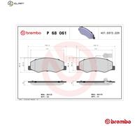 Brake Pad Set For Disc Brake Rear For Nissan Opel Renault Vauxhall BREMBO P68061