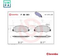 BREMBO P 68 061 Brake pad set