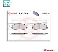 BREMBO P 68 062 Brake pad set