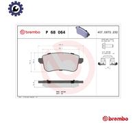 BREMBO P 68 064 Brake pad set