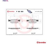 BRAKE PAD SET DISC BRAKE P 68 065 FOR RENAULT CLIO/IV/Hatchback/Van/MIO/Sport