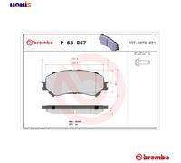 BREMBO P 68 067 Brake pad set