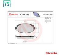 Brembo Brake Pad Set P 68 068 Disc Brake Front, Fits Renault Megane IV 1.2 TC