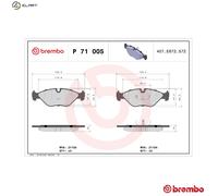 BREMBO P 71 005 Brake pad set