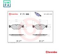 BREMBO P 71 005 Brake pad set