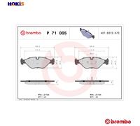 BREMBO P 71 005 Brake pad set