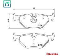 BREMBO P 71 006 Brake pad set