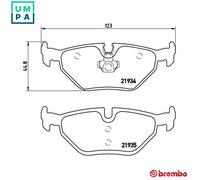 BREMBO P 71 006 Brake pad set