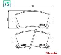 BRAKE PAD SET DISC BRAKE P 78 010 FOR MITSUBISHI SPACE/WAGON GRANDIS LANCER 2.4L