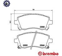 BRAKE PAD SET DISC BRAKE P 78 010X FOR SUBARU LEGACY/II/Mk/Station/Wagon/III