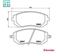 Brembo Front Brake Pad Set fits Subaru Outback XV