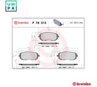 BREMBO P 78 013X Brake pad set