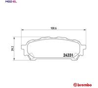 BRAKE PAD SET DISC BRAKE P 78 014 FOR SUBARU EJ22E 2.2L EJ255/EJ251/EJ253 2.5L