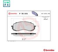 BREMBO P 78 015 Brake pad set