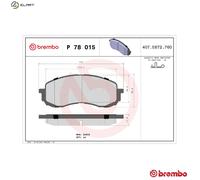 BREMBO P 78 015 Brake pad set