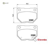 BRAKE PAD SET DISC BRAKE P 78 016 FOR SUBARU EJ255/EJ257 2.5L /7/5EJ20 2.0L