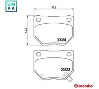 BREMBO P 78 016 Brake pad set