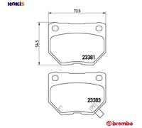 BREMBO P 78 016 Brake pad set