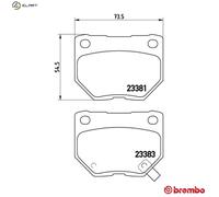 BREMBO P 78 016 Brake pad set