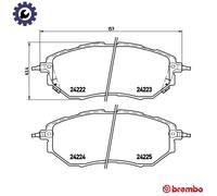 BREMBO P78017 Brake Pad Set Front Fits Subaru Forester Impreza Legacy Levorg WRX