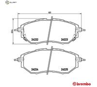 Brake pads P 78 017X BREMBO for SUBARU OUTBACK LEGACY IV LEGACY IV Estate LEVORG