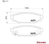 Brake pads P 78 020 BREMBO for SUBARU TOYOTA