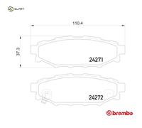 BRAKE PAD SET DISC BRAKE P 78 020X FOR TOYOTA SUBARU OUTBACK LEGACY/V/IV BRZ