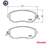 Brake pads P 78 021 BREMBO for SUBARU TOYOTA