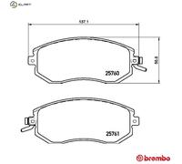 Front Brake Pad Set Fits Subaru Brz Forester Impreza Legacy XV Toyota BREMBO