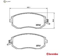 Front Brake Pad Set Fits Subaru Brz Forester Impreza Legacy XV Toyota BREMBO