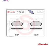 New Brake Pad Set, disc brake for SUBARU:XV,FORESTER,CROSSTREK,IMPREZA Saloon